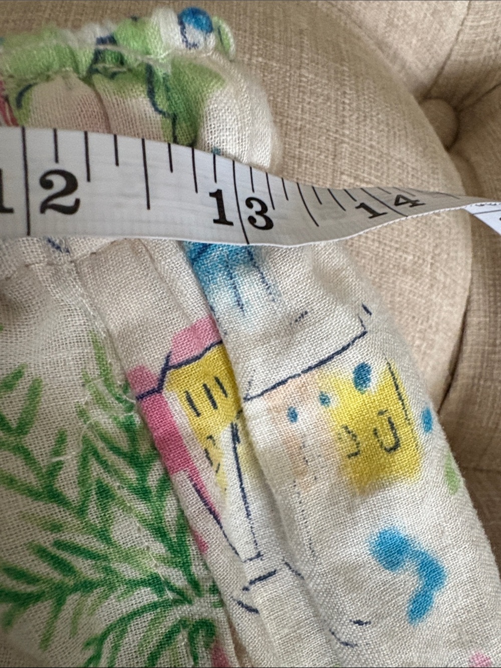 Calypso St. Barth Ivory Midi Skirt with Pink, Blue, Yellow & Green Print - Picture 6 of 7